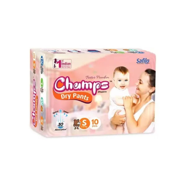 Baby Dry Pants Diapers (Small, 10 Diapers) - S (10 Pieces)-1